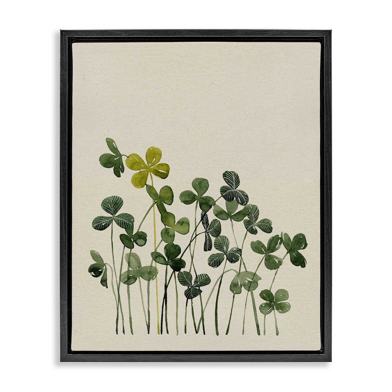 Stupell Industries Hidden Gems Clovers Floating Frame, design by Grace Popp